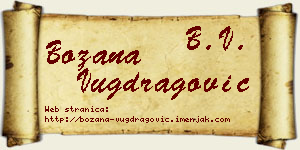 Božana Vugdragović vizit kartica